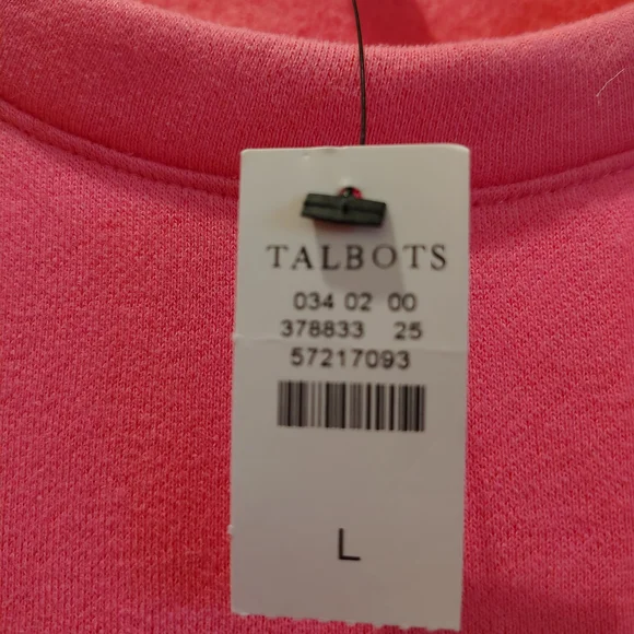 Talbots Brand New Bold Pink Crew Neck Sweatshirt - Picture 6 of 7